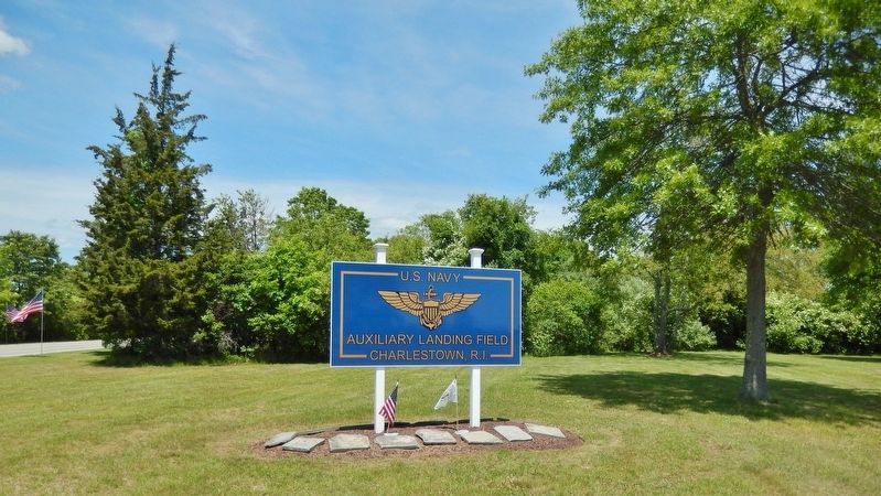 US Navy Auxiliary Landing Field Sign (<i>near marker</i>). Click for full size. US Navy Auxiliary Landing Field Sign (<i>near marker</i>) image. Click for full size.