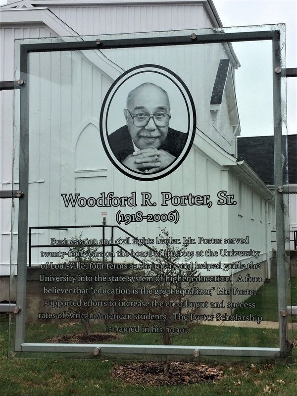 Woodford R. Porter, Sr. Marker. Click for full size. Woodford R. Porter, Sr. Marker image. Click for full size.