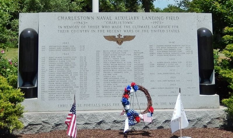 Charlestown Naval Auxiliary Landing Field Memorial. Click for full size. Charlestown Naval Auxiliary Landing Field Memorial image. Click for full size.