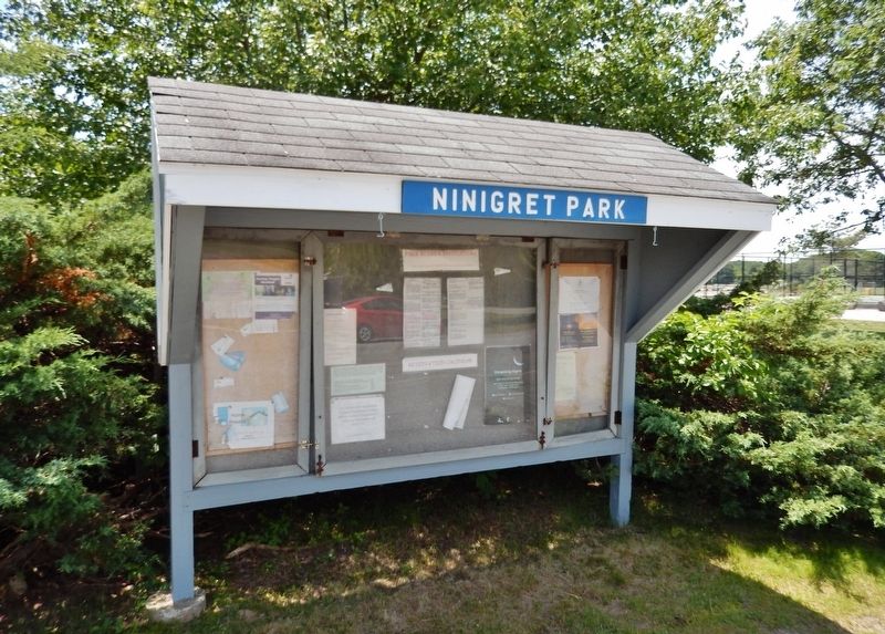 Ninigret Park Sign (<i>near memorial</i>). Click for full size. Ninigret Park Sign (<i>near memorial</i>) image. Click for full size.