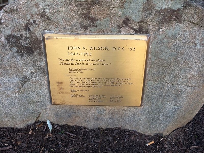 John A. Wilson, D.P.S. '92 Marker. Click for full size. John A. Wilson, D.P.S. '92 Marker image. Click for full size.