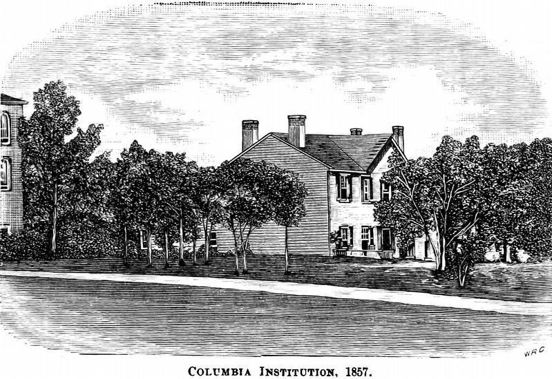 Columbia Institution, 1857. Click for full size. Columbia Institution, 1857 image. Click for full size.