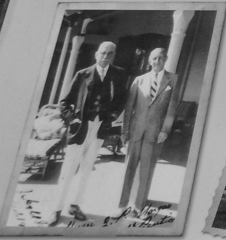 Marker detail: J.P. Morgan Jr. (<i>left</i>) image. Click for full size.