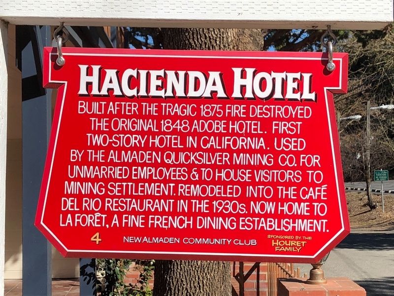 Hacienda Hotel Marker. Click for full size. Hacienda Hotel Marker image. Click for full size.