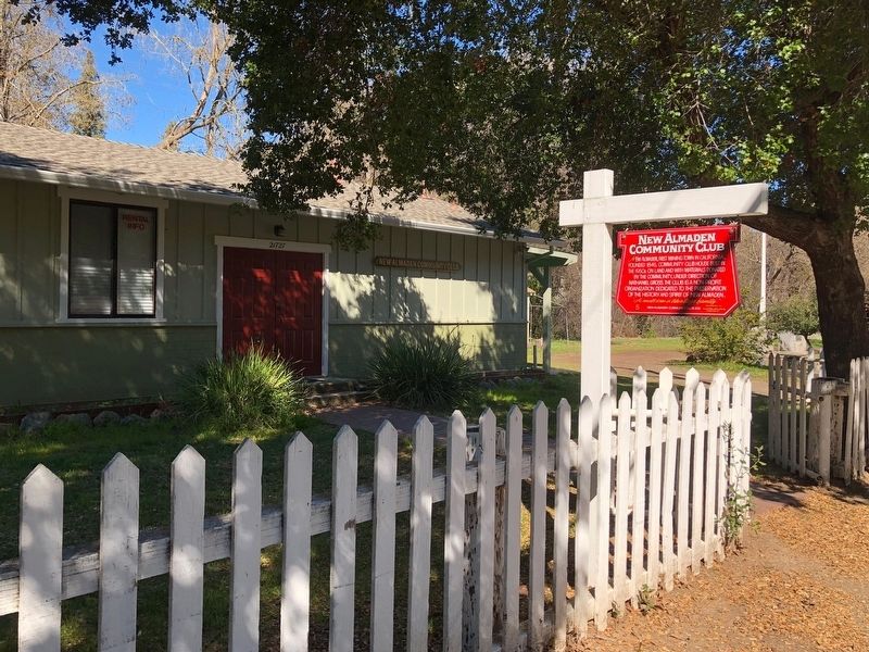 New Almaden Community Club and Marker. Click for full size. New Almaden Community Club and Marker image. Click for full size.