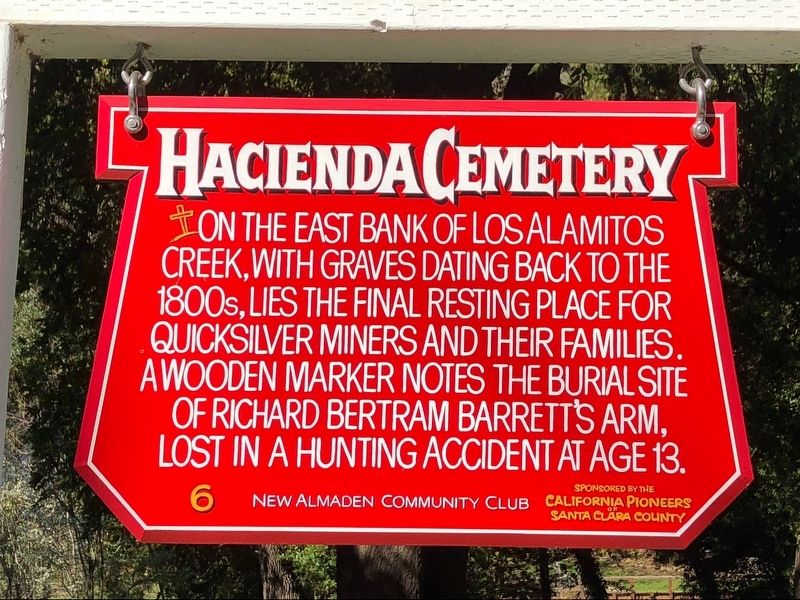 Hacienda Cemetery Marker image. Click for full size.