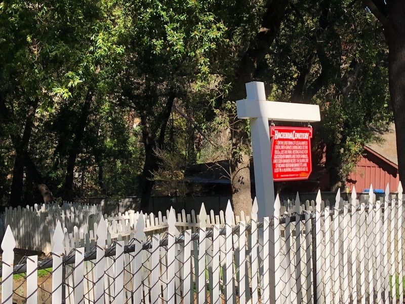 Hacienda Cemetery and Marker image. Click for full size.