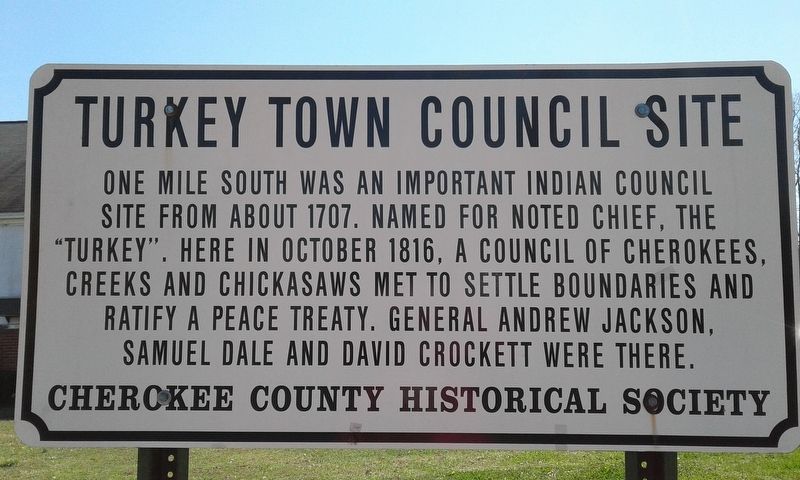 Turkey Town Council Site Marker image. Click for full size.