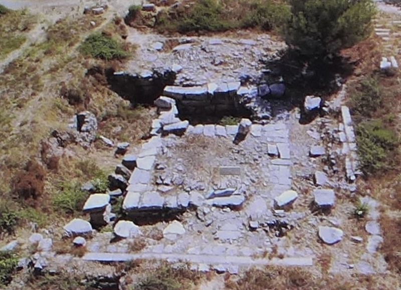 Temple on the 'State Agora' Marker image. Click for full size.