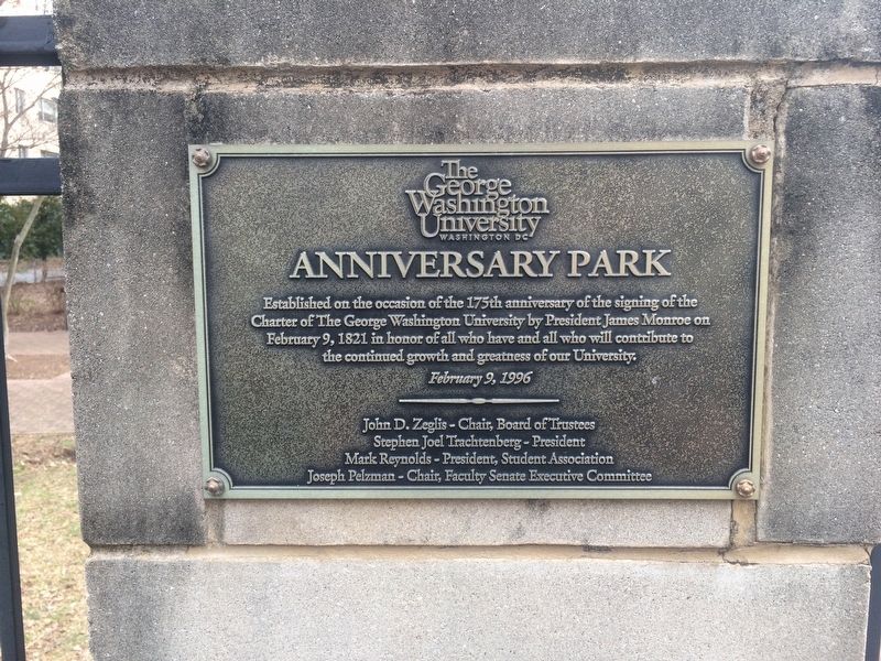 Anniversary Park Marker. Click for full size. Anniversary Park Marker image. Click for full size.