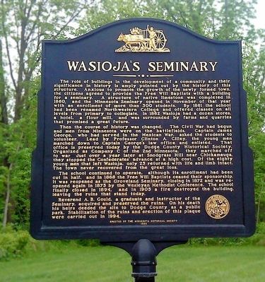 Wasioja's Seminary Marker image. Click for full size.