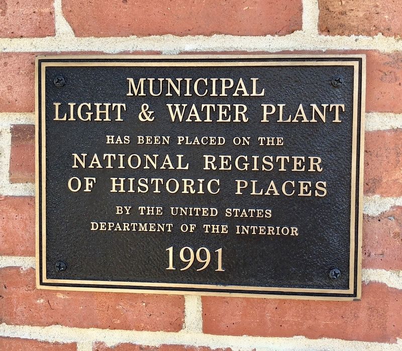 Dothan Municipal Light and Water Plant Marker image. Click for full size.