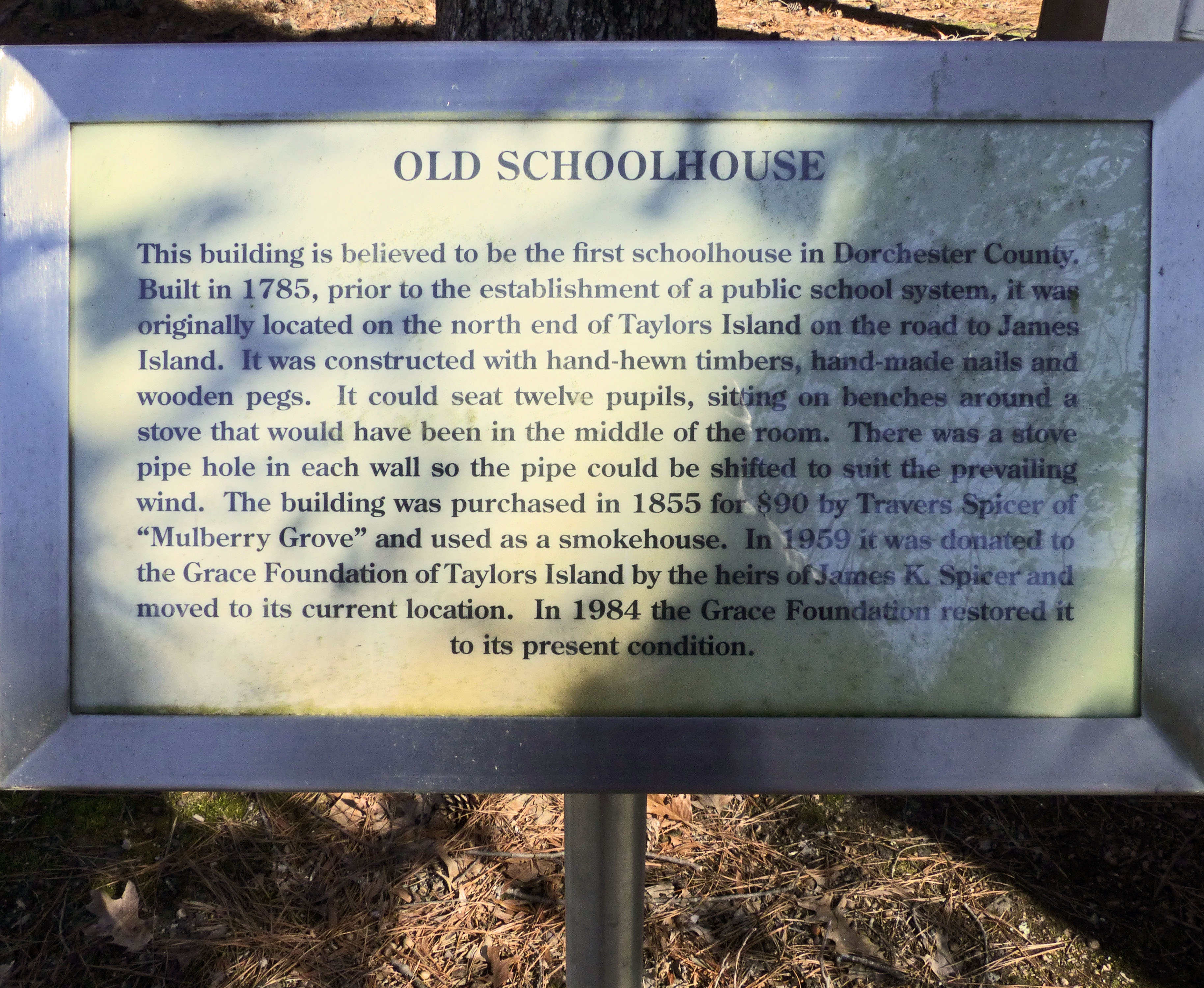 Old Schoolhouse Marker