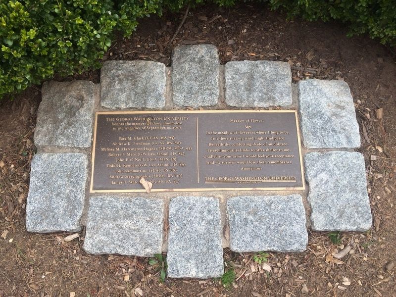 The George Washington University Marker. Click for full size. The George Washington University Marker image. Click for full size.