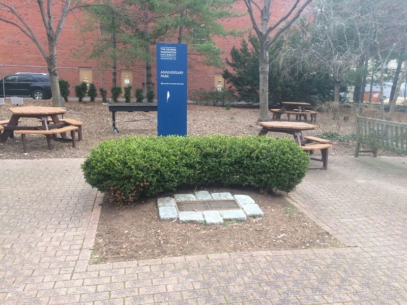 The George Washington University Marker. Click for full size. The George Washington University Marker image. Click for full size.