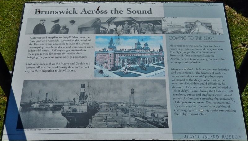 Brunswick Across the Sound Marker image. Click for full size.