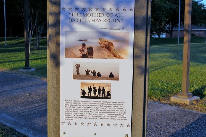 The Mother of All Battles Has Begun Marker. Click for full size. The Mother of All Battles Has Begun Marker image. Click for full size.