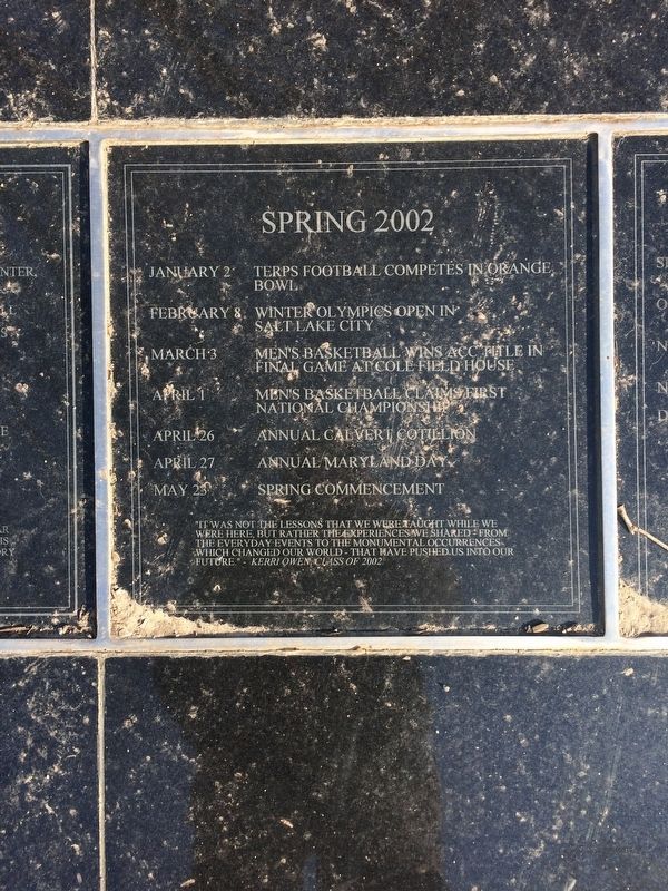 Class of 2002 Marker, Spring 2002 Plaque image. Click for full size.