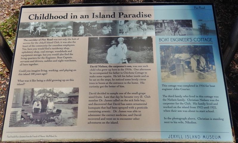 Childhood in an Island Paradise Marker image. Click for full size.