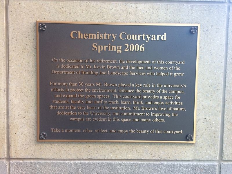 Chemistry Courtyard Marker image. Click for full size.