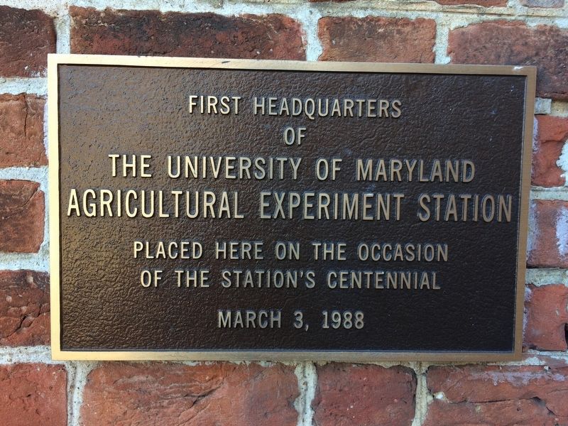Agricultural Experiment Station Marker image. Click for full size.