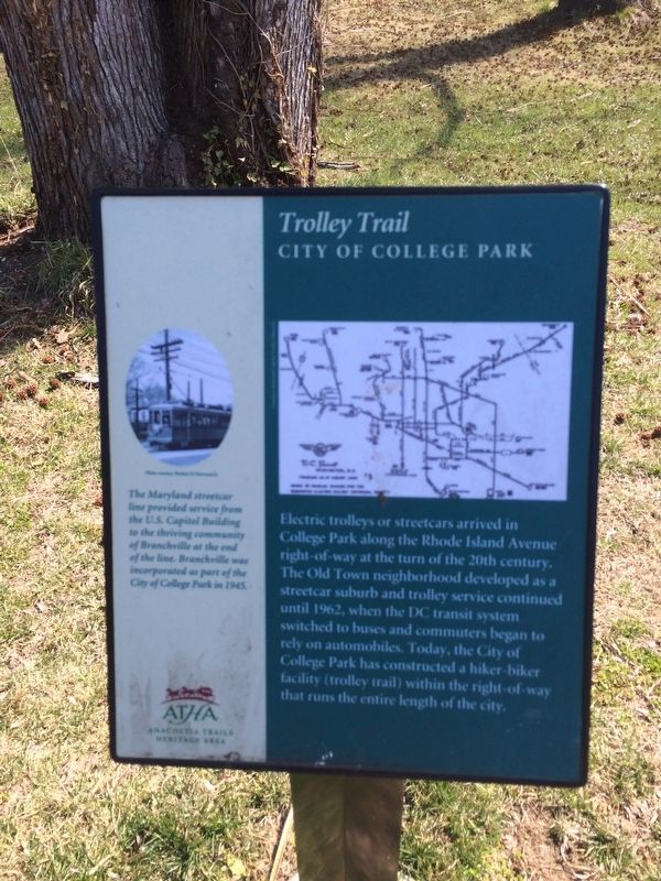 Trolley Trail Marker image. Click for full size.