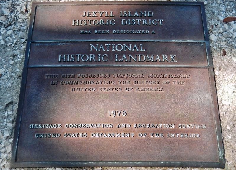 Jekyll Island Historic District, National Historic Landmark Plaque, 1978 image. Click for full size.