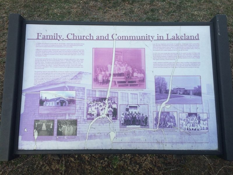 Family, Church and Community in Lakeland Marker image. Click for full size.