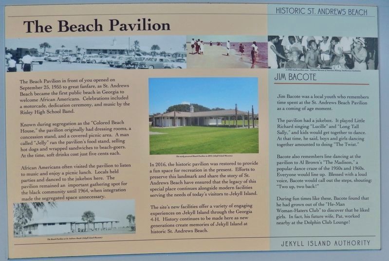 The Beach Pavilion Marker image. Click for full size.