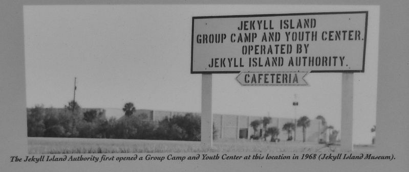 Marker photo detail: Jekyll Island Group Camp & Youth Center, 1968 image. Click for full size.