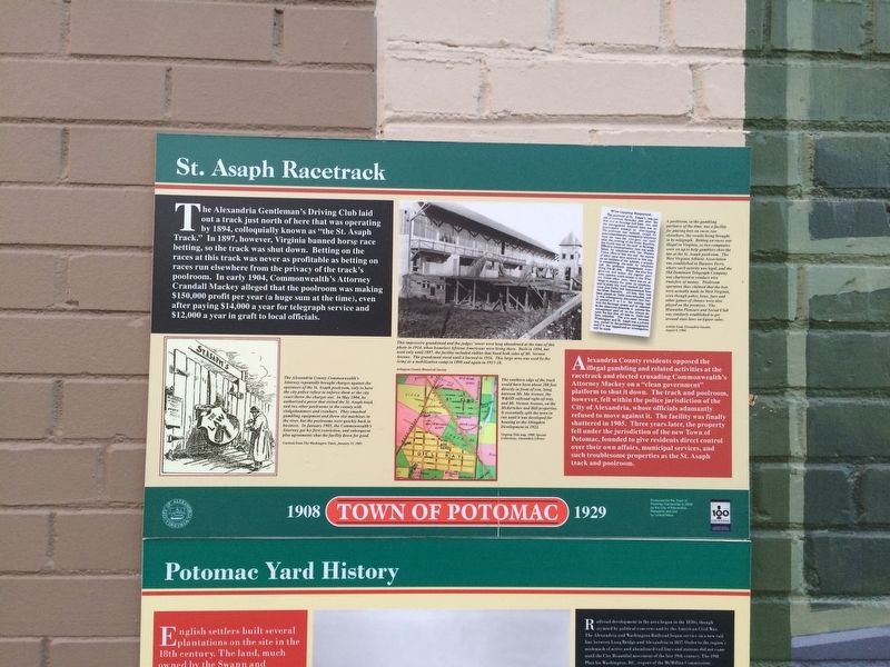 St. Asaph Racetrack Marker image. Click for full size.