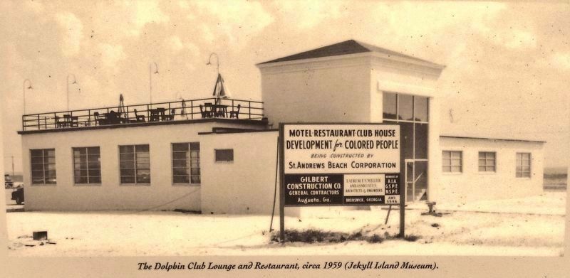 Marker photo detail: Dolphin Club Lounge and Restaurant, circa 1959 image. Click for full size.