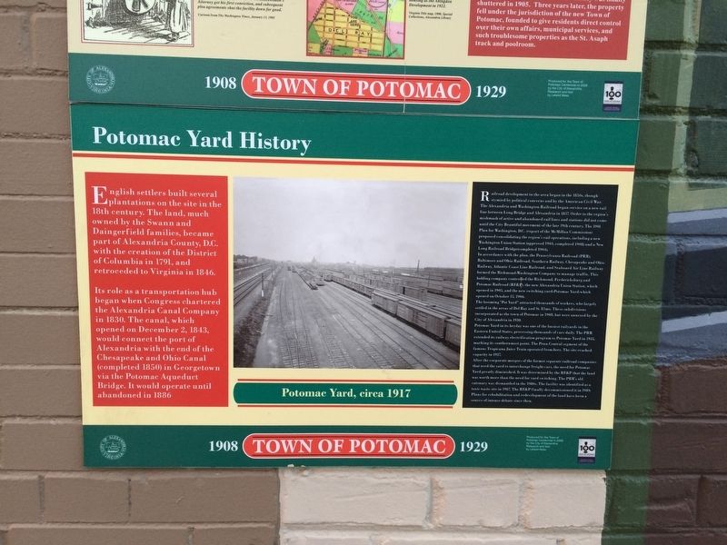 Potomac Yard History Marker image. Click for full size.