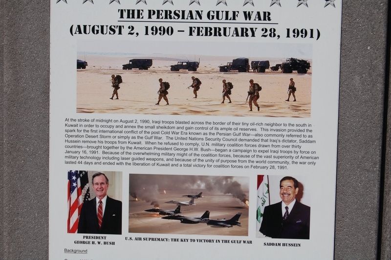 The Persian Gulf War Marker image. Click for full size.