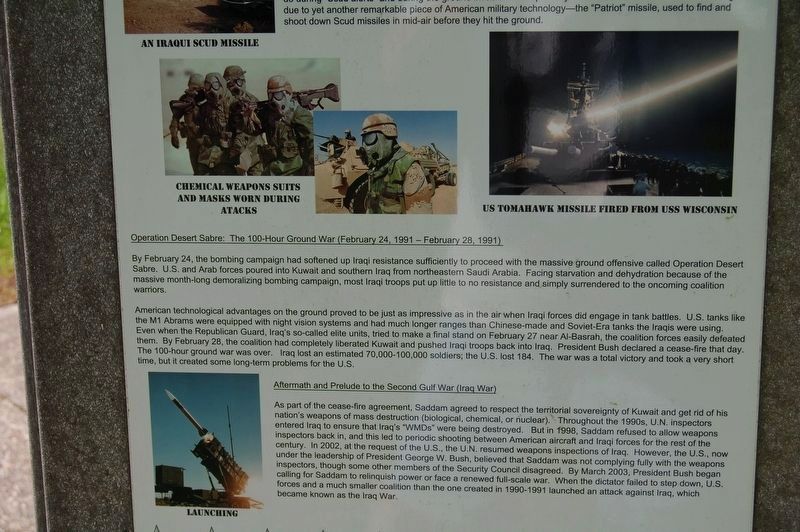 The Persian Gulf War Marker image. Click for full size.