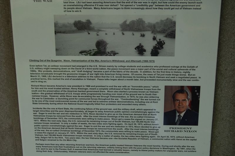 The Vietnam War Marker image. Click for full size.