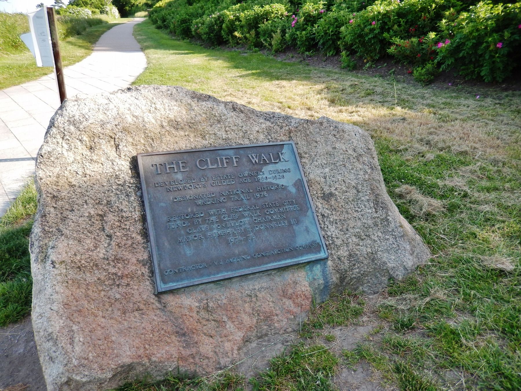 Cliff Walk Marker. Click for full size. Cliff Walk Marker image. Click for full size.