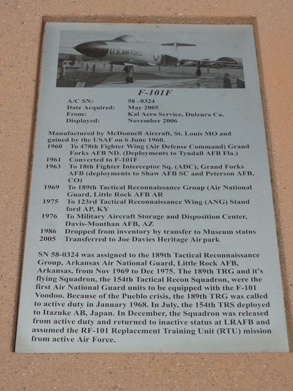 F-101 VOODOO Marker image. Click for full size.