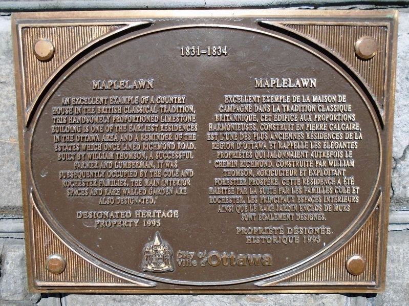 Maplelawn Marker. Click for full size. Maplelawn Marker image. Click for full size.
