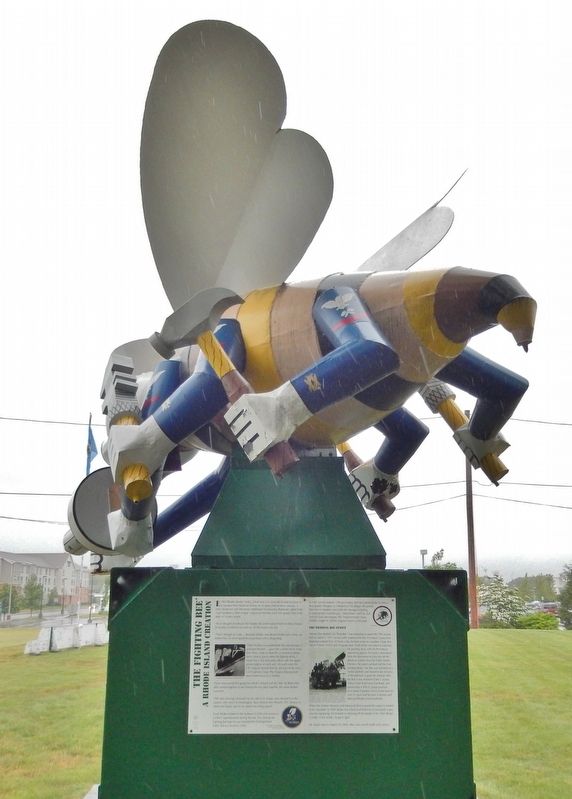 The Fighting Bee Statue & Marker (<i>tall view</i>) image. Click for full size.