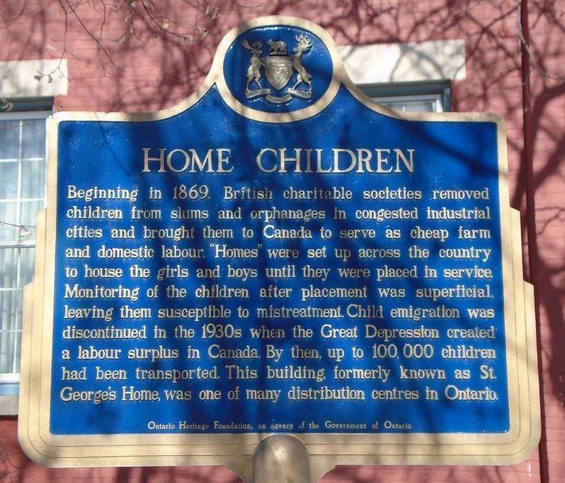 Home Children / Les Petits Émigrés Marker (Side A). Click for full size. Home Children / Les Petits Émigrés Marker (Side A) image. Click for full size.