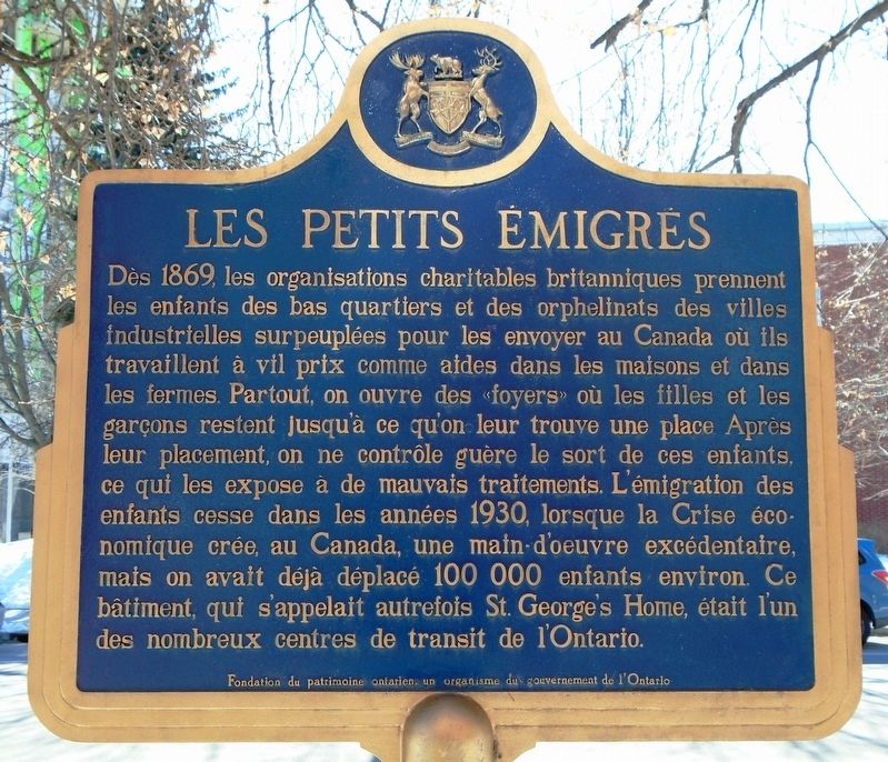 Home Children / Les Petits Émigrés Marker (Side B). Click for full size. Home Children / Les Petits Émigrés Marker (Side B) image. Click for full size.