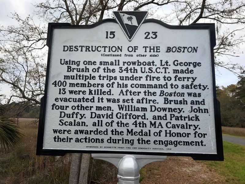 Destruction of the <i>Boston</i> Marker, Side Two image. Click for full size.