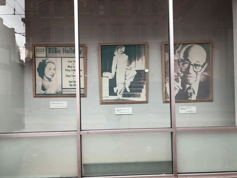 Photo display in the window of the building. Click for full size. Photo display in the window of the building image. Click for full size.