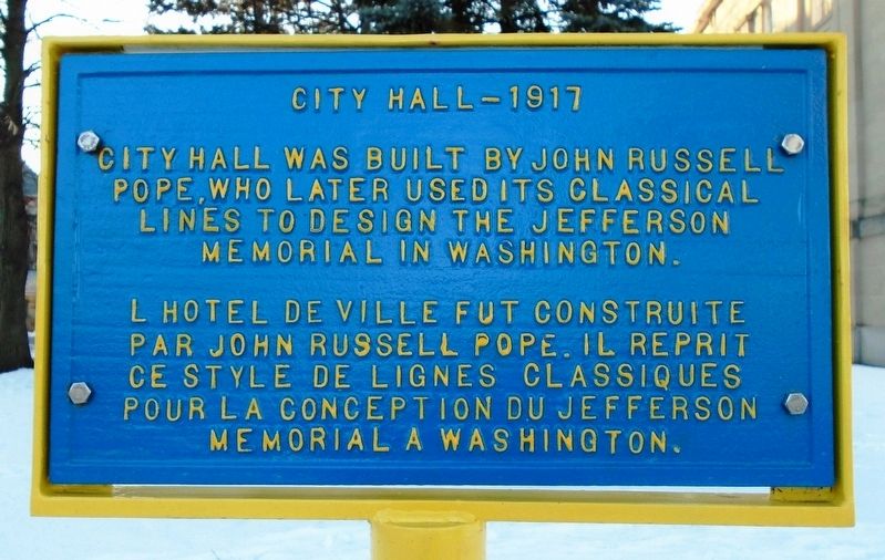 City Hall - 1917 Marker. Click for full size. City Hall - 1917 Marker image. Click for full size.