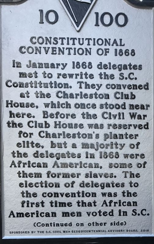 Constitutional Convention of 1868 Marker image. Click for full size.