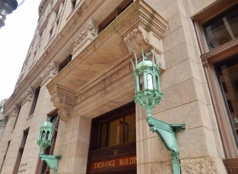 Exchange Building Entrance (<i>a few steps east of marker</i>) image. Click for full size.
