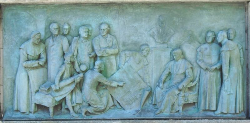 Ignace Bourget Monument Bas Relief image. Click for full size.