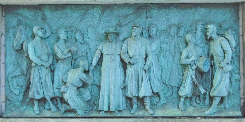 Ignace Bourget Monument Bas Relief image. Click for full size.