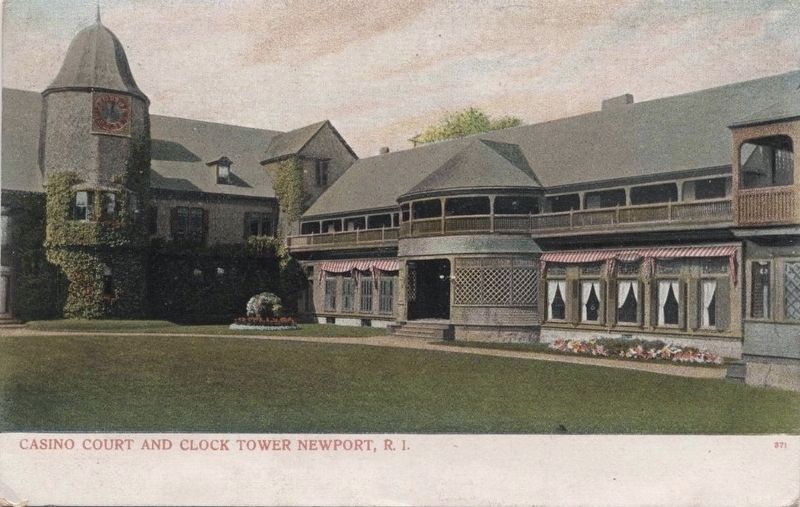 <i>Casino Court and Clock Tower, Newport, R.I.</i> image. Click for full size.